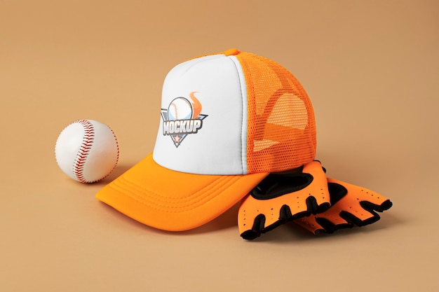 PSD trucker-hutmodell mit baseball