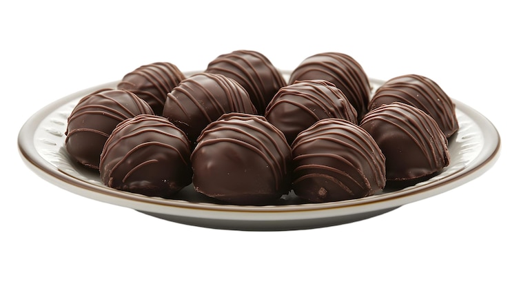 PSD trufas de chocolate oscuro