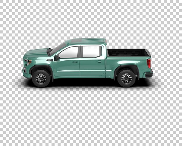 Truk Pickup terisolasi pada ilustrasi rendering 3d latar belakang