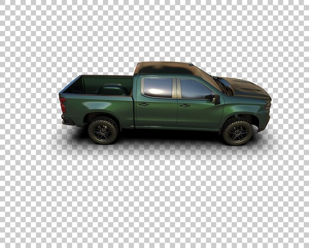 Truk Pickup terisolasi pada ilustrasi rendering 3d latar belakang