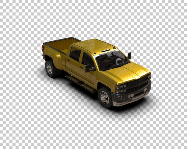 Truk Pickup terisolasi pada ilustrasi rendering 3d latar belakang