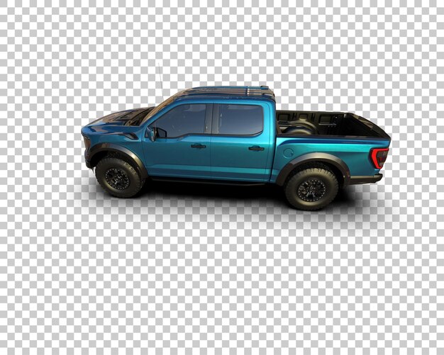 Truk Pickup terisolasi pada ilustrasi rendering 3d latar belakang