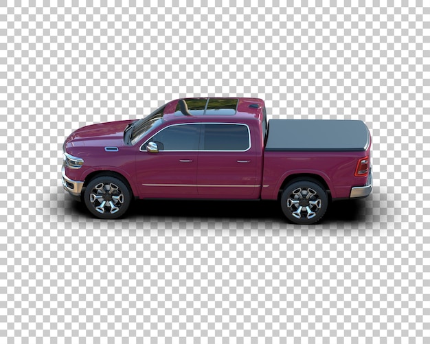 Truk Pickup terisolasi pada ilustrasi rendering 3d latar belakang