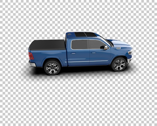 Truk Pickup terisolasi pada ilustrasi rendering 3d latar belakang