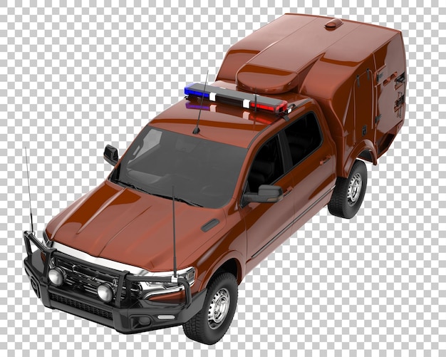 Truk pikap dengan latar belakang transparan. Render 3D - ilustrasi