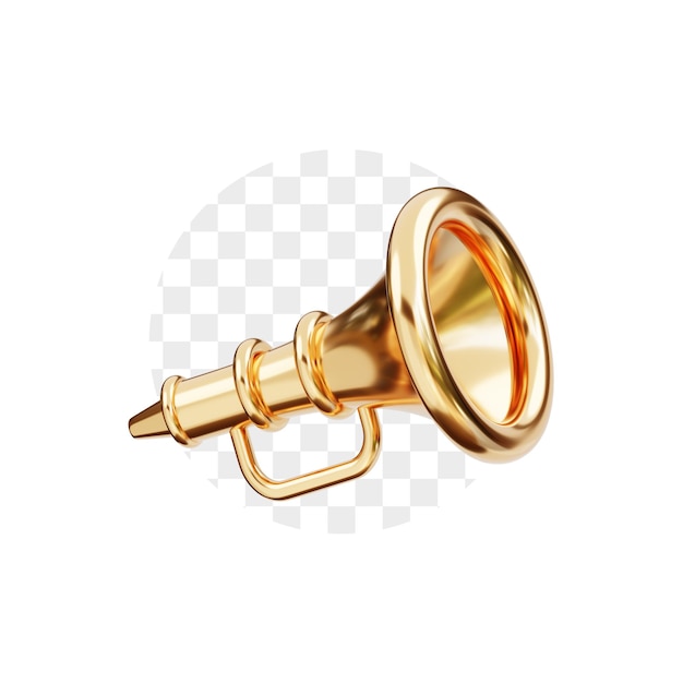 PSD trumpet 3d icon premium psd