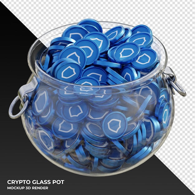 Trust Wallet Token TWT-Kryptomünze Klarglastopf