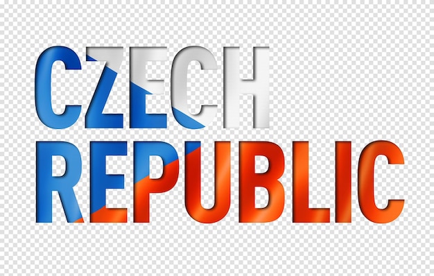 PSD tschechische flagge flagge textschrift