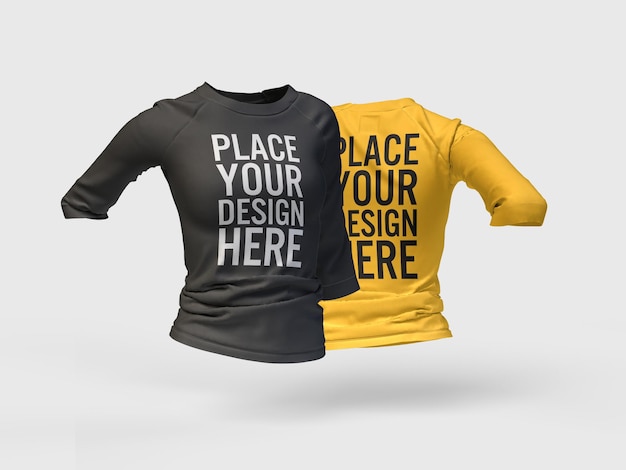Tshirt fille jaune et noir recto et verso full edit easy edit