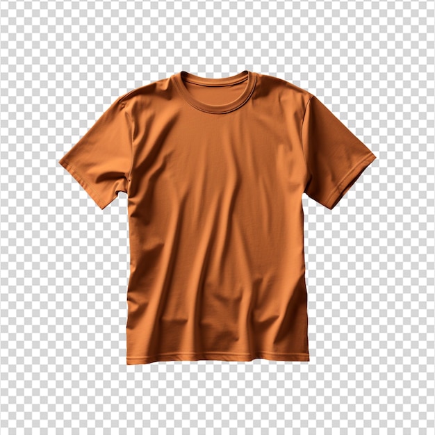 PSD tshirt marron vue de face maquette image png