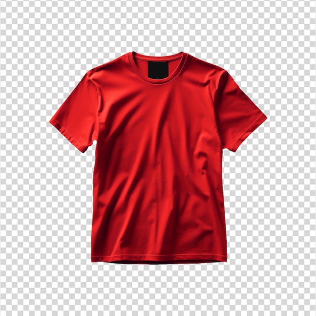 PSD tshirt rouge vue de face maquette image png