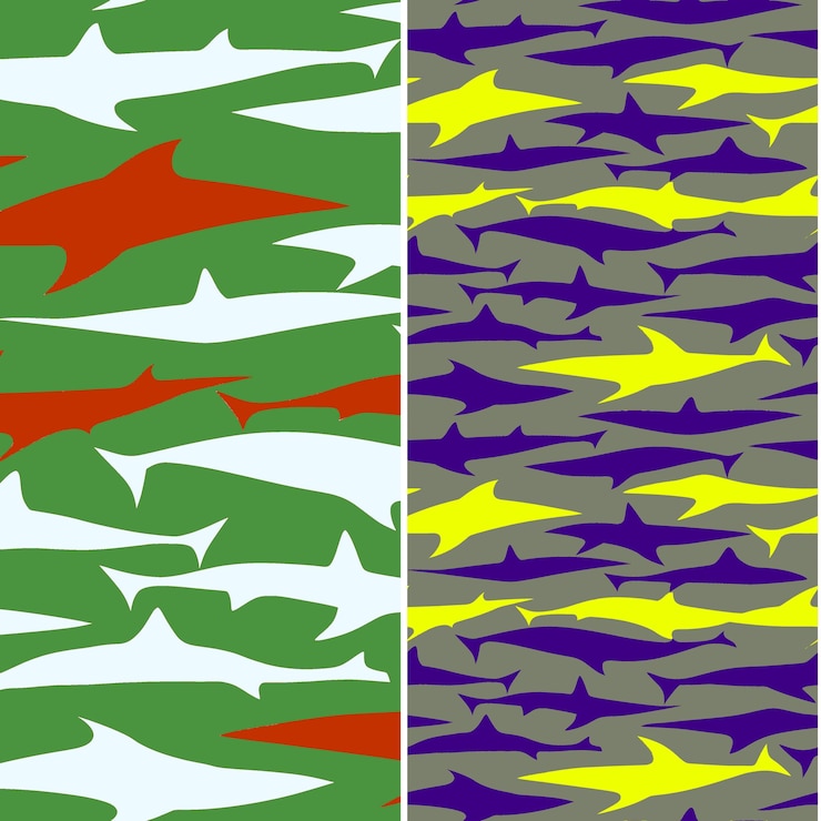 PSD tubarão com silhueta aerodinâmica abstracto desenho mínimo um padrão de natureza desenhos vetoriais