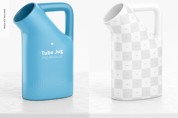 Tube jug mockup