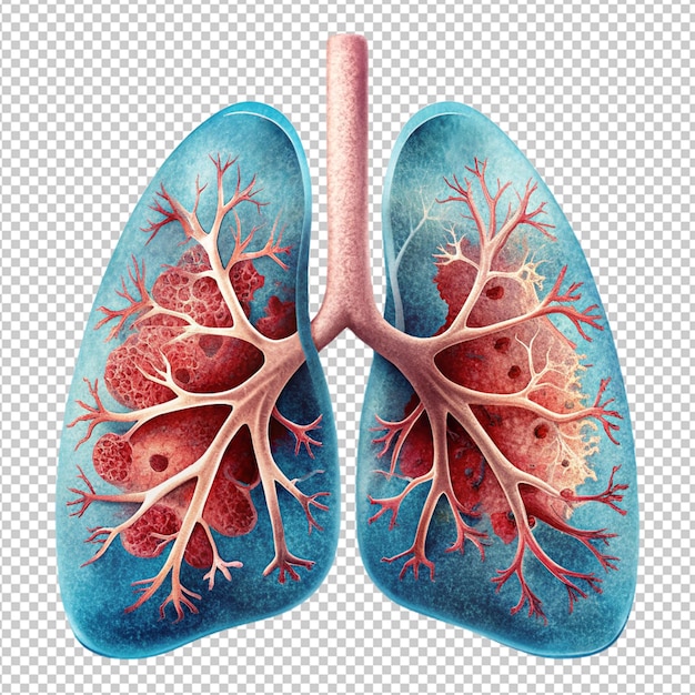PSD tuberculose pulmonaire sur un fond transparent