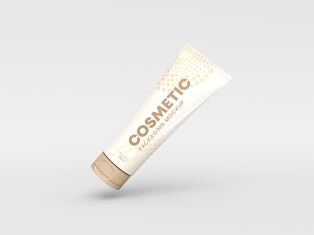 Tubo cosmetico con mockup di scatola