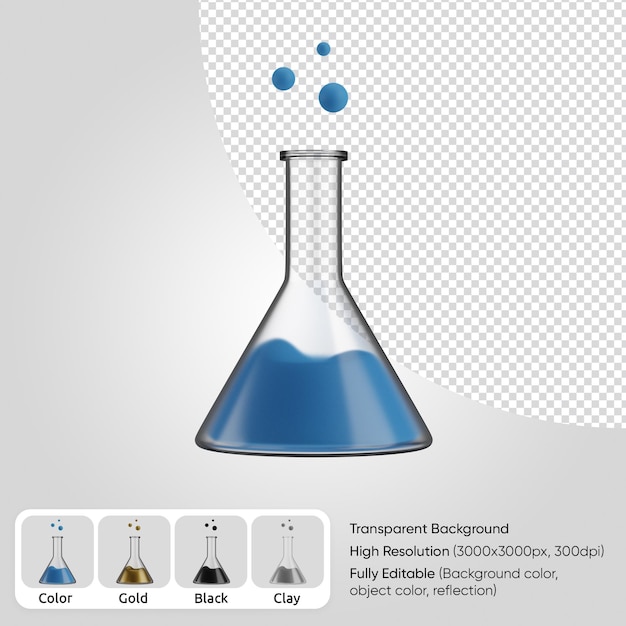 PSD tubo de química 3d