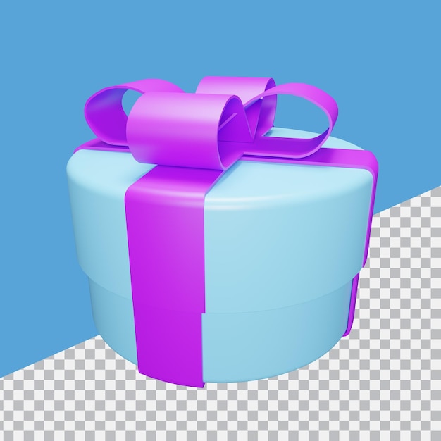 Tubo de renderização 3d de presente