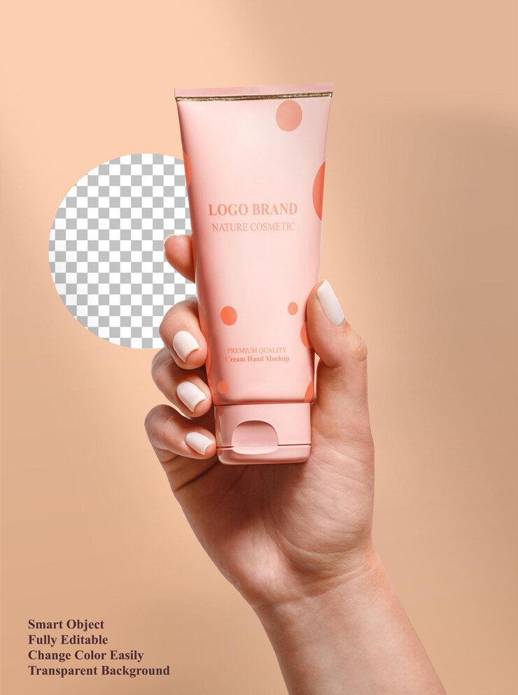Tubo di crema per mani modello di prodotto di bellezza