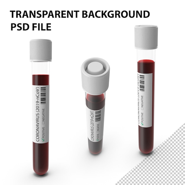 PSD tubo de ensayo para el coronavirus png
