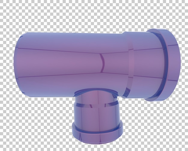 Tubo final aislado en la ilustración de representación 3d de fondo transparente