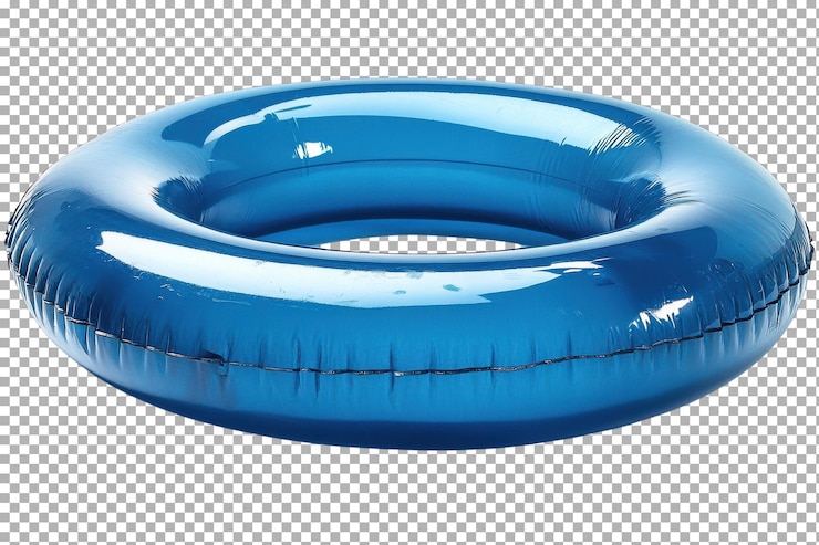 PSD tubo interior inflable azul brillante para la diversión de verano en la playa o la fiesta en la piscina