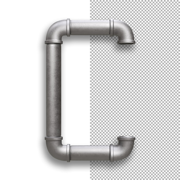 PSD tubo de metal, alfabeto c