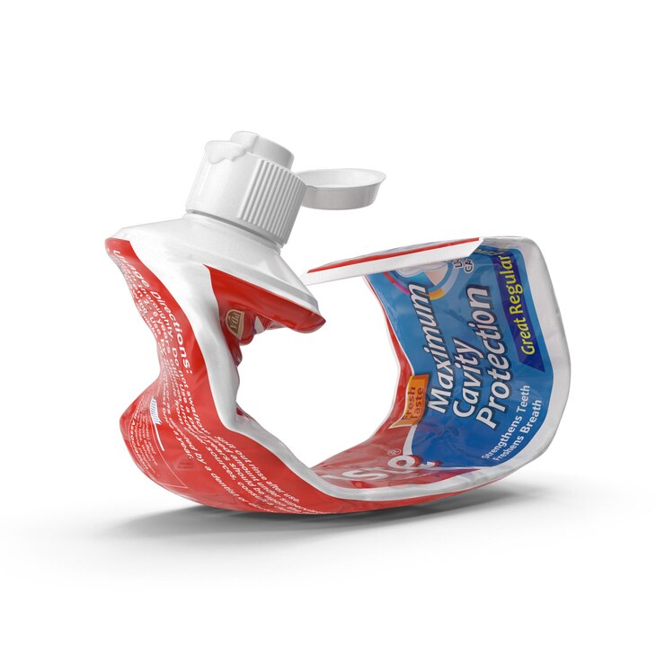 PSD tubo de pasta de dientes apretado