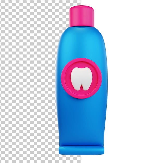 Tubo de pasta de dientes de dibujos animados
