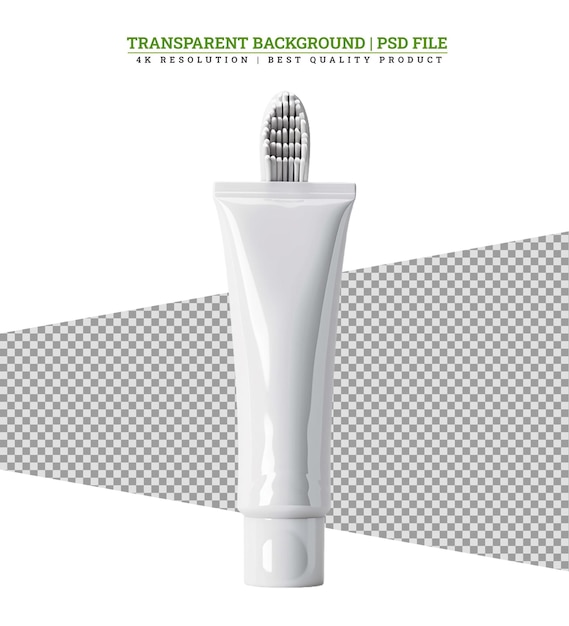 PSD tubo de pasta de dientes plástico y cepillo de dientes eléctrico para el diseño de la marca