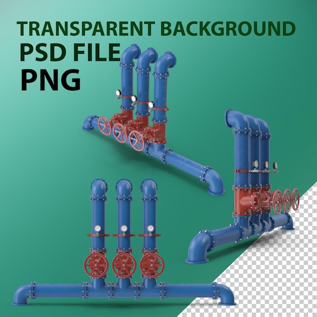 PSD tubos industriais png