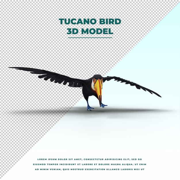 PSD tucano-vogel isoliert