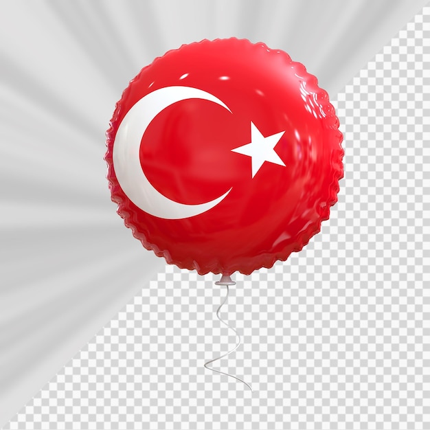 Türkei-flaggenballon 3d übertragen