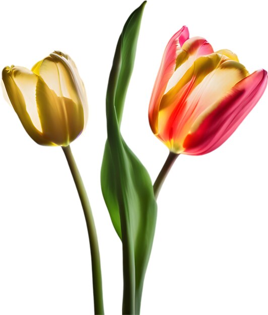 PSD tulipa brilhante imagem em close de flor de tulipa brillantante