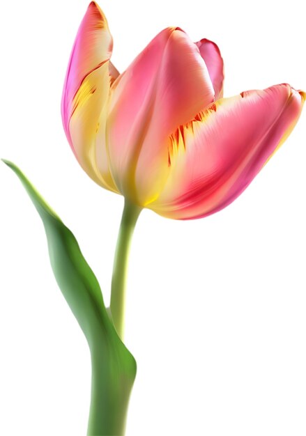 PSD tulipa brilhante imagem em close de flor de tulipa brillantante