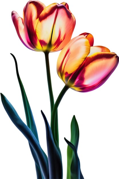 PSD tulipa brilhante imagem em close de flor de tulipa brillantante