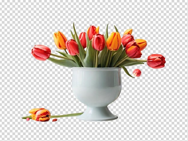 PSD tulipes de table en png