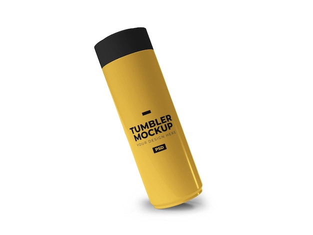 Tumbler 3D Mockup su sfondo bianco isolato