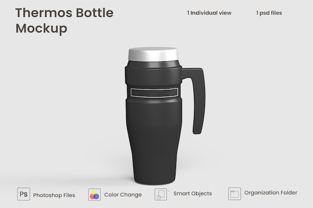 Tumbler cup mockup wasserflaschenvorlage premium psd