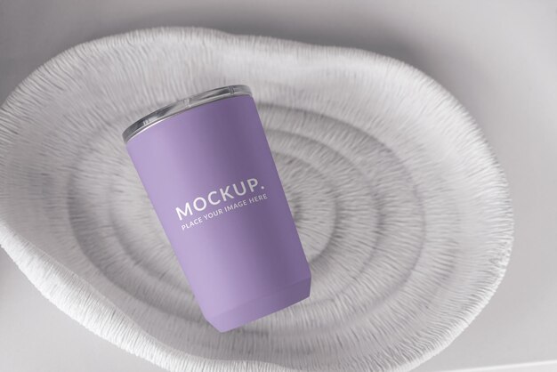 Tumbler Mock-Up, café para llevar vaso de plástico