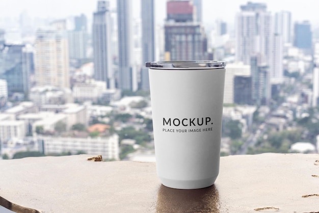 Tumbler Mock-Up, café para llevar vaso de plástico
