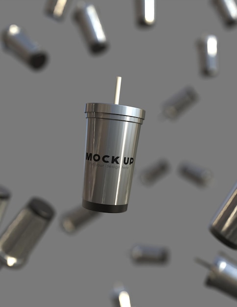 PSD tumbler-psd-mockup-datei mit smart-objekt-produkt-mokup