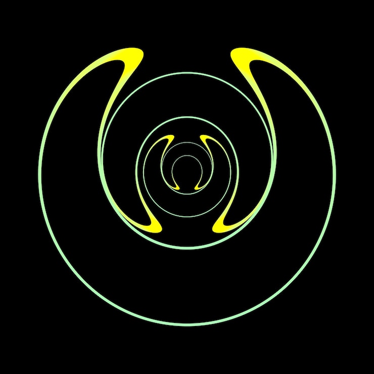 PSD túnel espiral abstrato com círculos concêntricos
