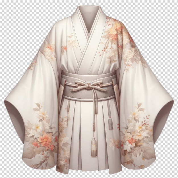 PSD una túnica femenina con un patrón floral en el frente