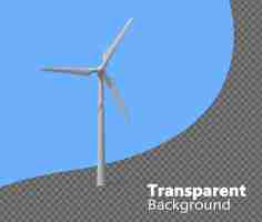 PSD turbina eólica aislada sobre un fondo transparente
