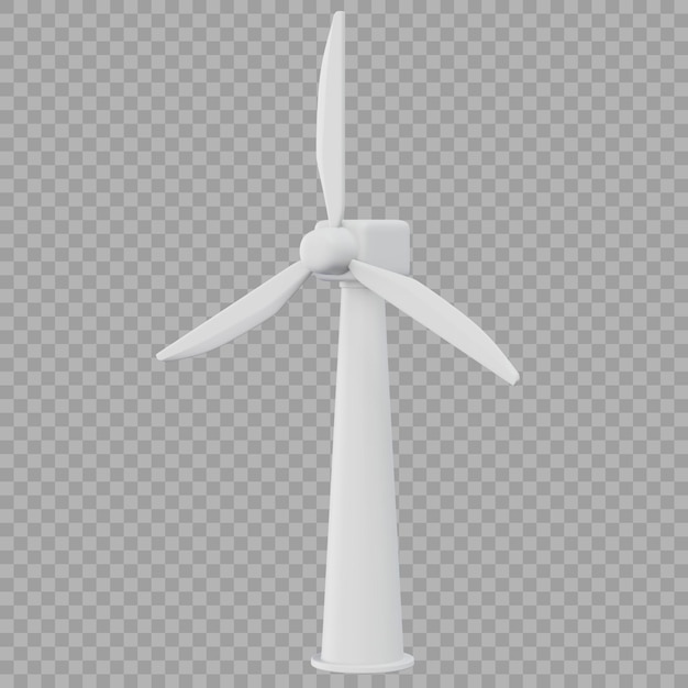 PSD turbina eólica ícone 3d