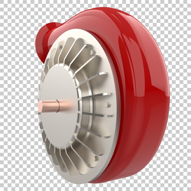 Turbina de motor de coche en ilustración de renderizado 3d de fondo transparente