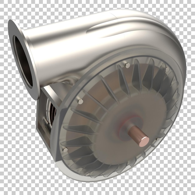 PSD turbine de moteur de voiture sur fond transparent illustration de rendu 3d