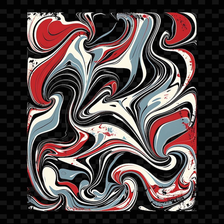 PSD turkish ebru marbling with swirling patterns borderlines des png unique stylized motifs designs