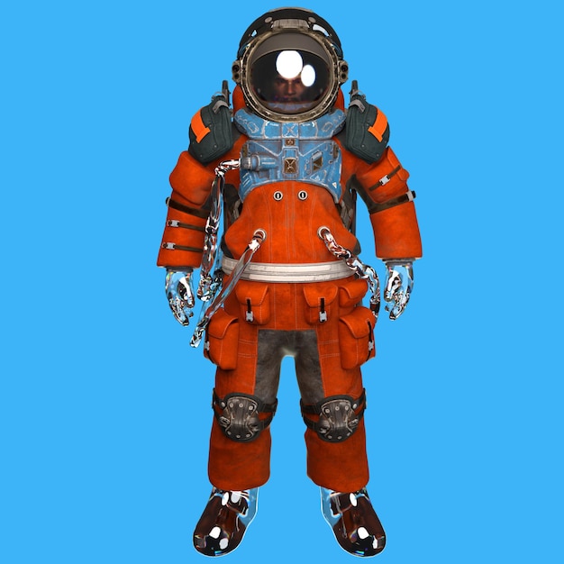 tute spaziali 3D rendering astronauta