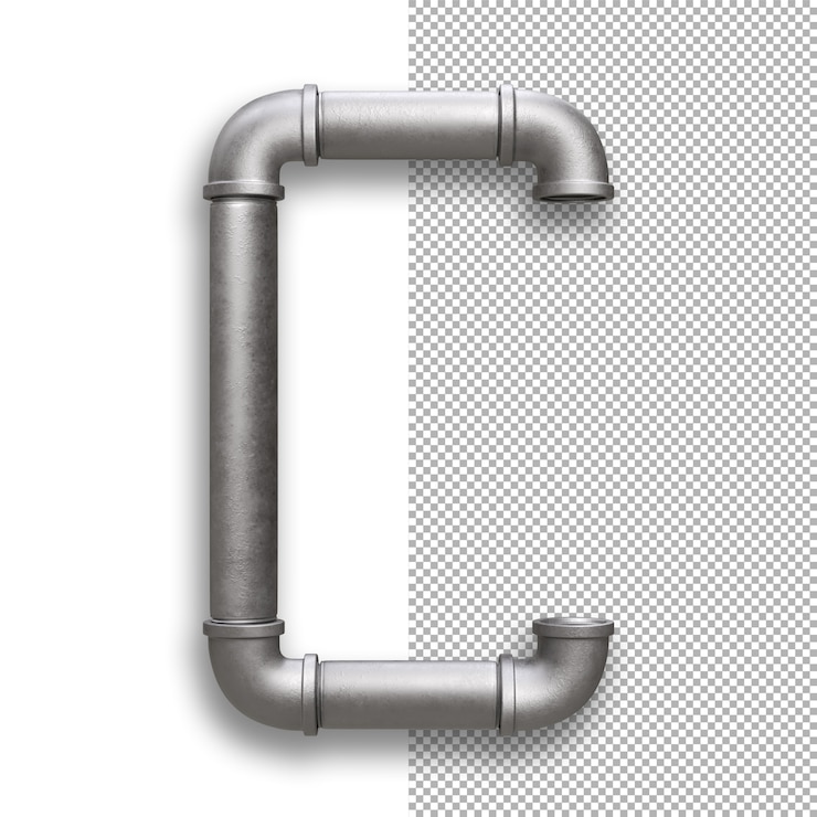 PSD tuyau en métal, alphabet c